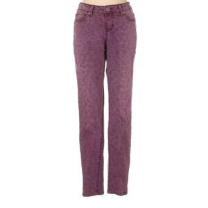 Nine West Vintage America Low Rise Purple Leopard Animal Print Jeans